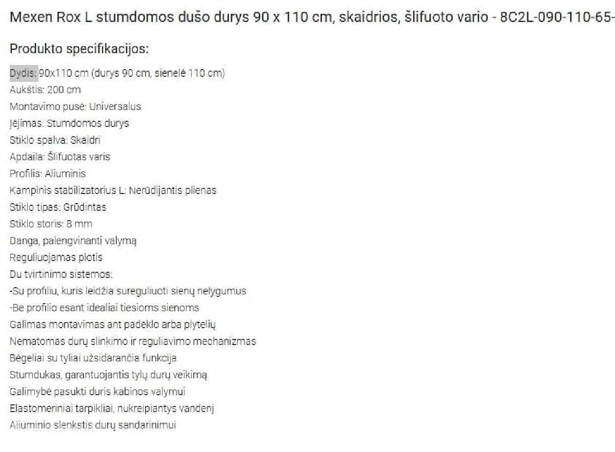 Dušo kabina šlifuoto vario - nuotraukos Nr. 3