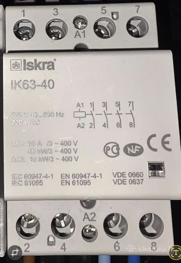 Kontaktorius 63a 4p - nuotraukos Nr. 2