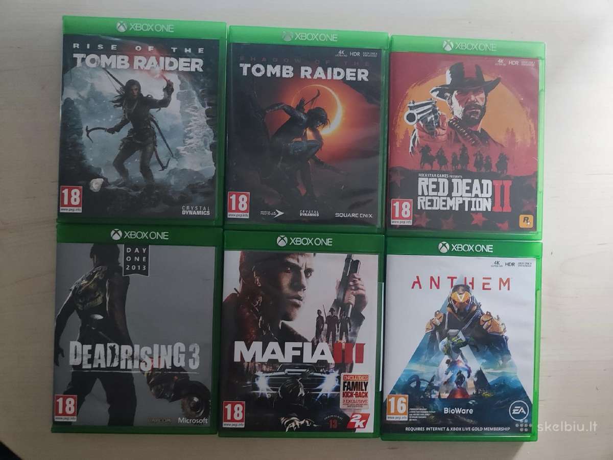 Xbox One 6 žaidimai už 50€ su siuntimu į paštomatą