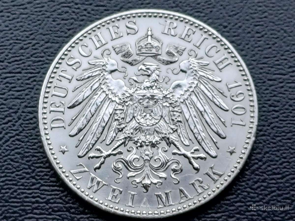 (670) 2 markes 1901m. Sidabras - nuotraukos Nr. 2