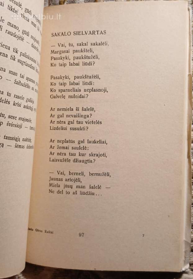 Liudas Gira 1928m. Raštai. 1 tomas. . Lyrika. - nuotraukos Nr. 4