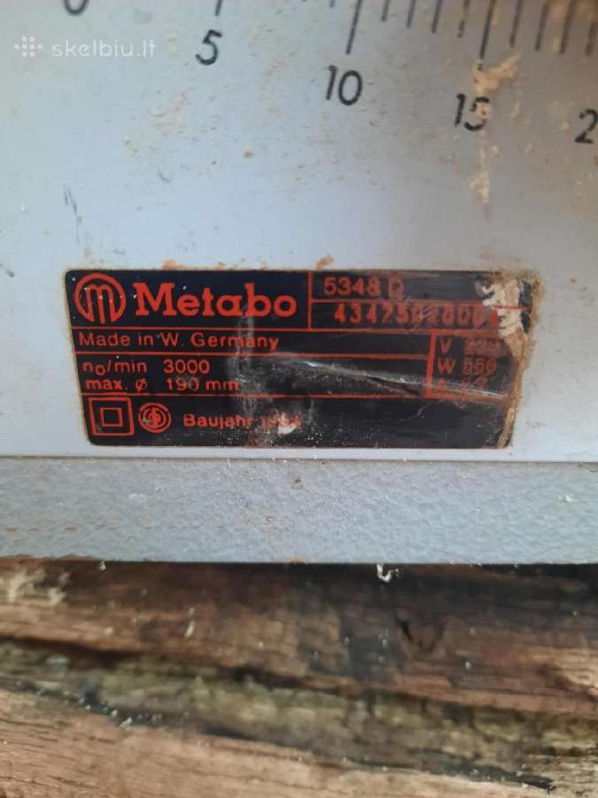 Parduodamos Metabo isilginio pjovimo stakles - nuotraukos Nr. 3