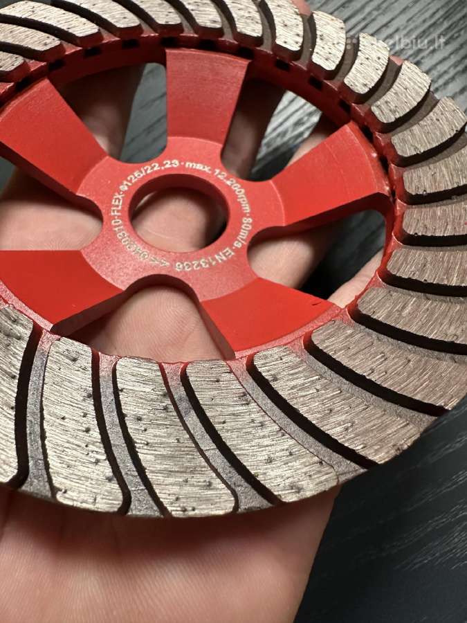 Deimantinis šlifavimo diskas Flex Turbo-jet 125x22 - nuotraukos Nr. 5