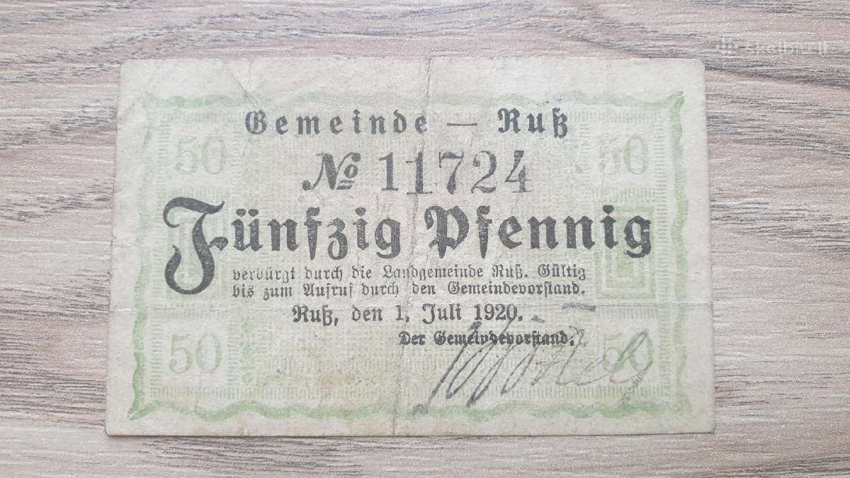 1920 metų Rusnė 50 pfenning