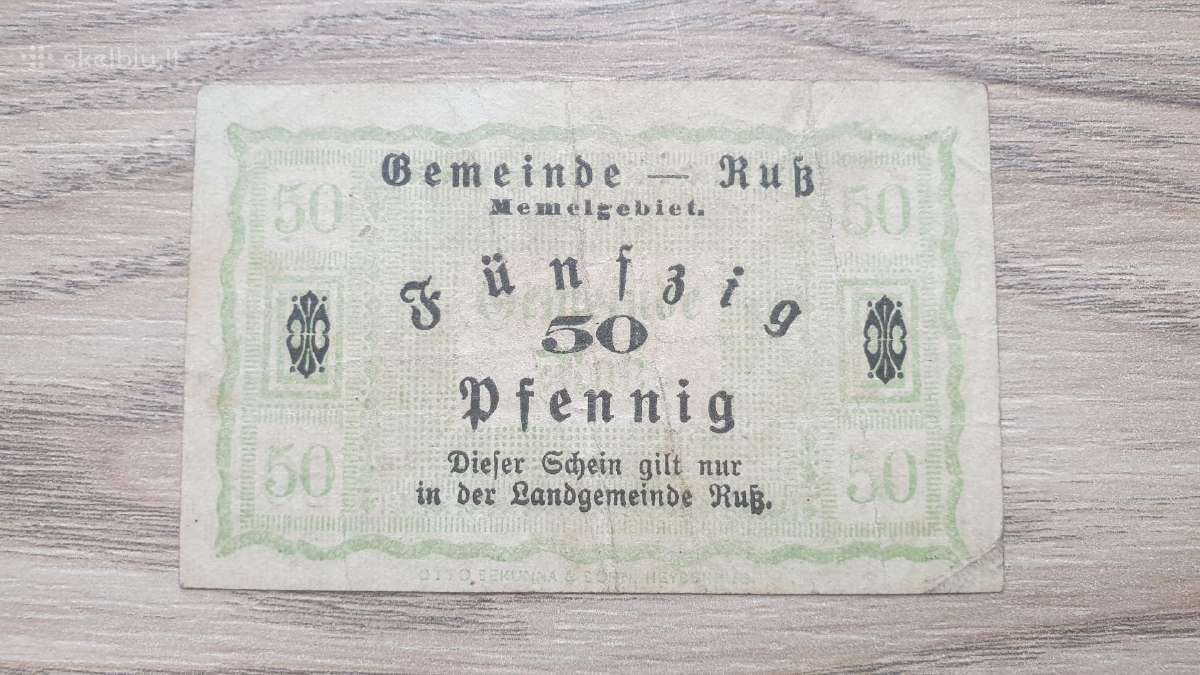 1920 metų Rusnė 50 pfenning - nuotraukos Nr. 2