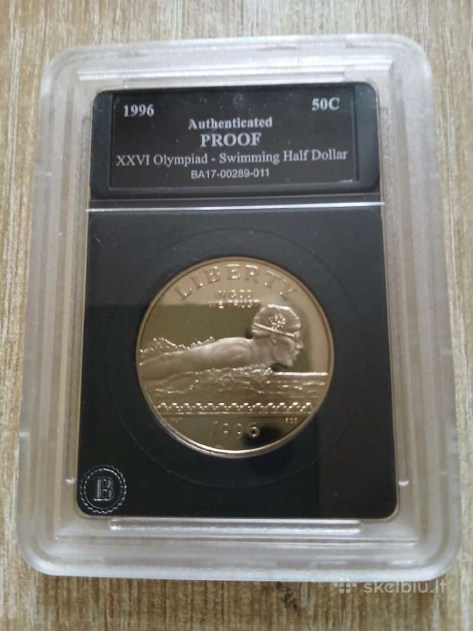 JAV 1996 Xxvi Olympiad- Swimming Half Dollar Proof