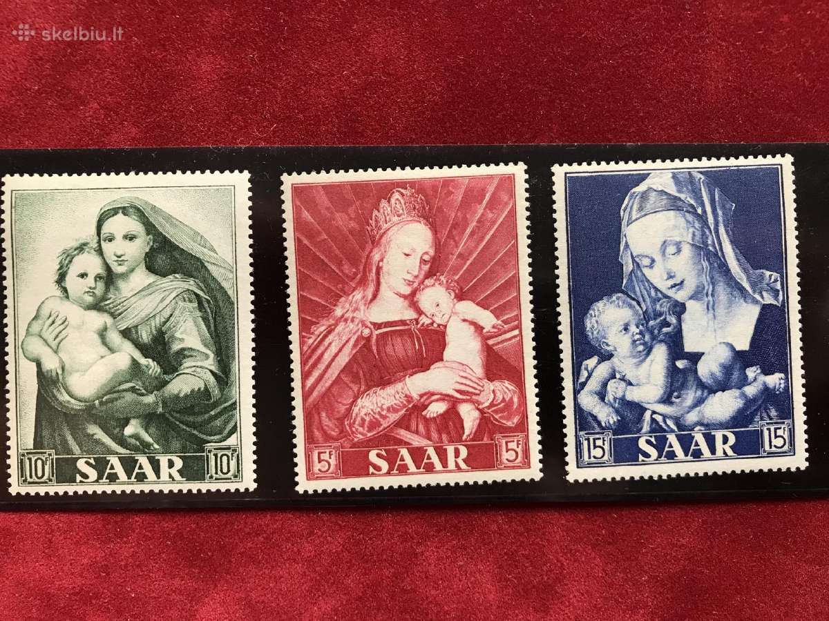 Saar 1954m. Dailė Madona su kūdikiu