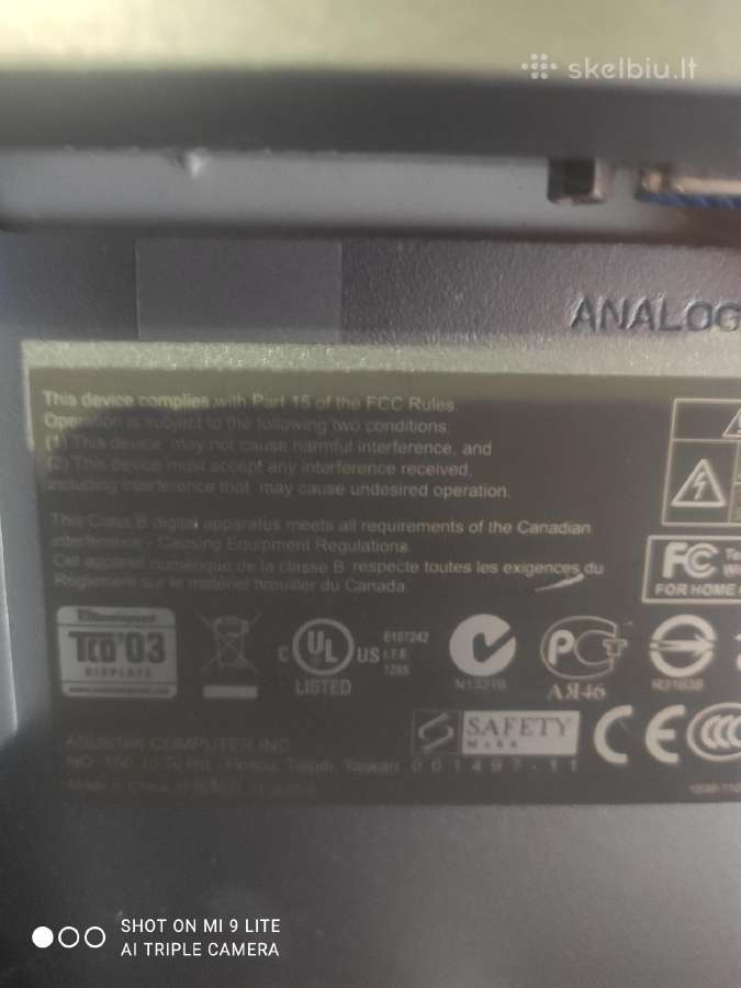 Monitorius Asus - nuotraukos Nr. 4