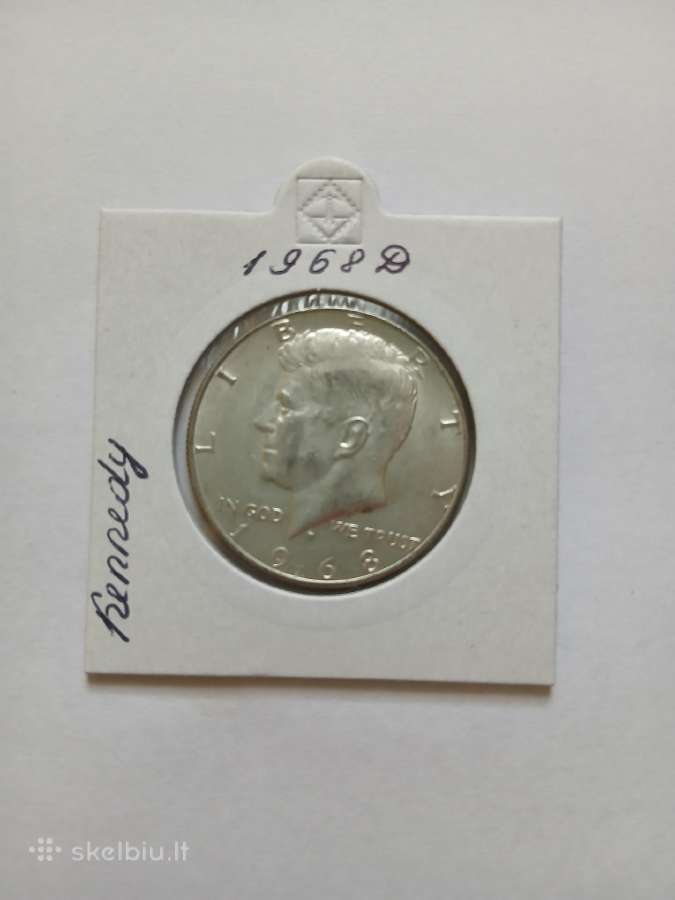 Sidabras JAV 1968 D Kennedy Half Dollar