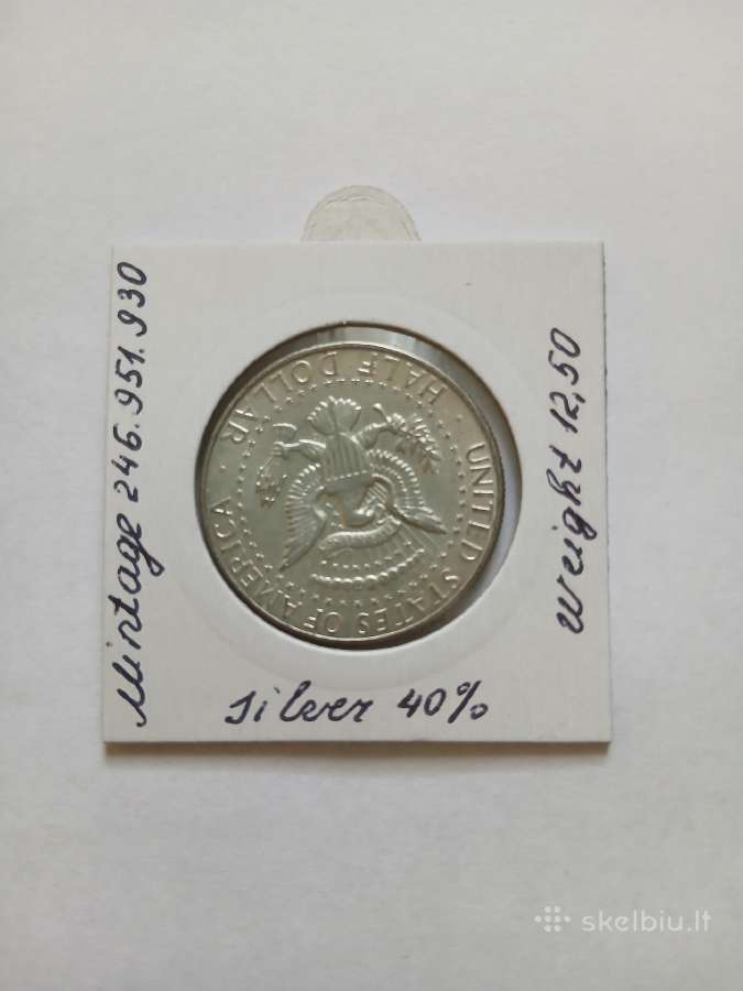 Sidabras JAV 1968 D Kennedy Half Dollar - nuotraukos Nr. 2