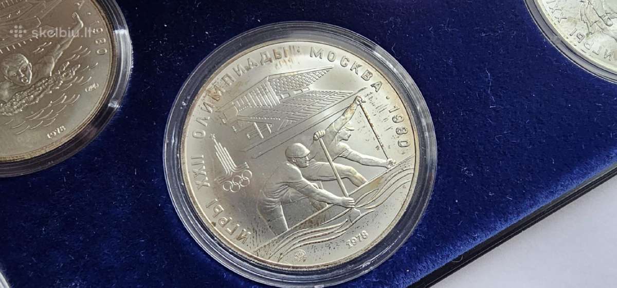 Maskvos olimpiada 4 oz sidabro - nuotraukos Nr. 5