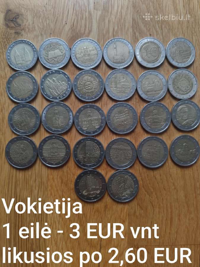 Progines 2 Euru Monetos Parduodu arba Mainai!