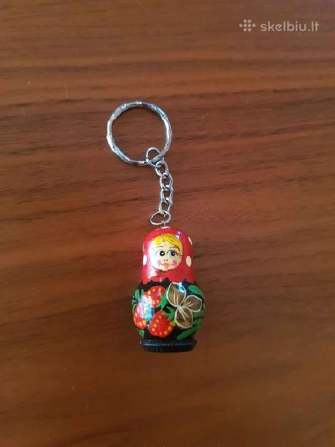 Medinis raktu pakabukas Matrioska lele lelyte - nuotraukos Nr. 8
