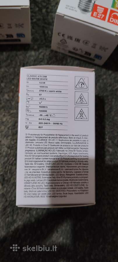 LED A60 E27 9,5w = 75w 1055lm 2700k Filament Cri97 - nuotraukos Nr. 4