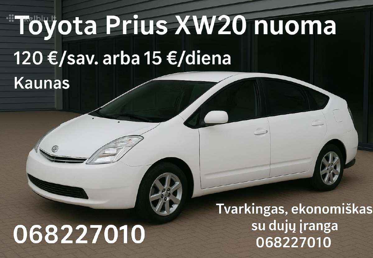 Toyota Prius nuoma 120€/sav.