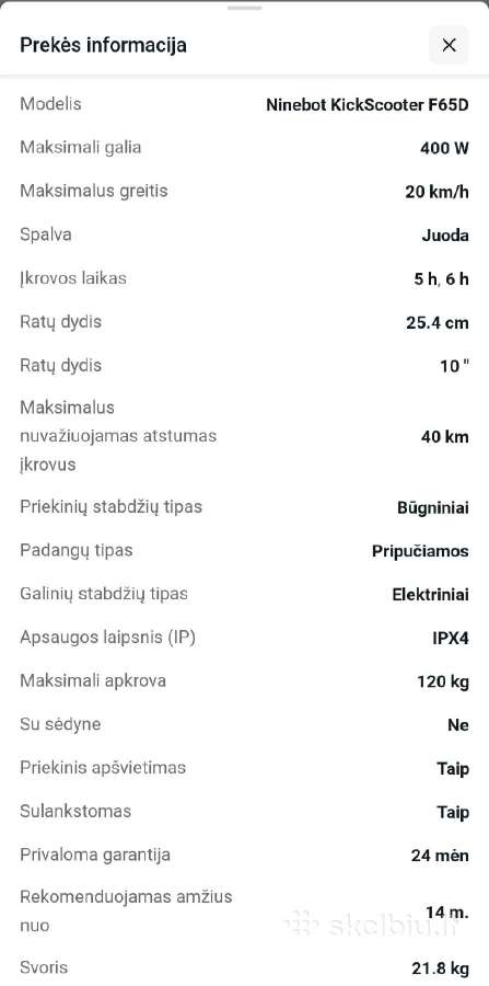 Segway Kickscooter F65d 130e - nuotraukos Nr. 2