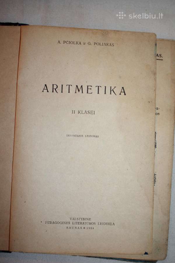 Aritmetika vadovėlis II klasei 1964 m. - nuotraukos Nr. 3