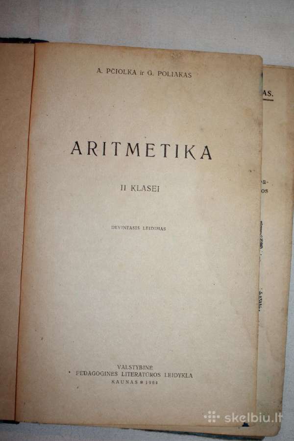 Aritmetika vadovėlis II klasei 1964 m. - nuotraukos Nr. 3