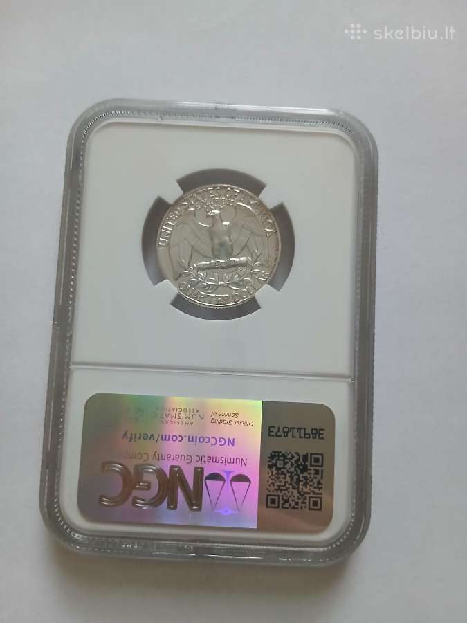 Sidabras JAV 1961 Proof 25 C - nuotraukos Nr. 3