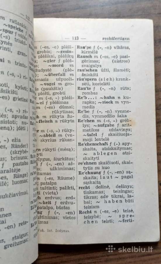 1942 m. Vokiškai Lietuviškas žodynėlis - nuotraukos Nr. 3