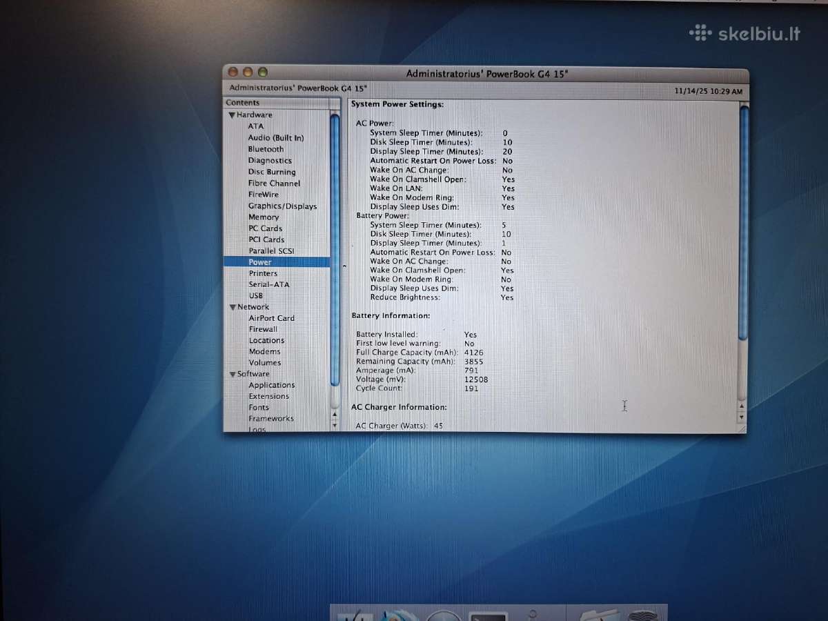 Apple Powerbook G4 1.67ghz A1138 dlsd - nuotraukos Nr. 3