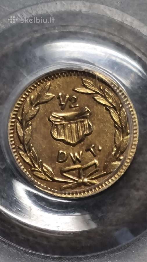 1909 Alaska Yukon Pacific Expo 1/2 Dwt Gold Piece - nuotraukos Nr. 4
