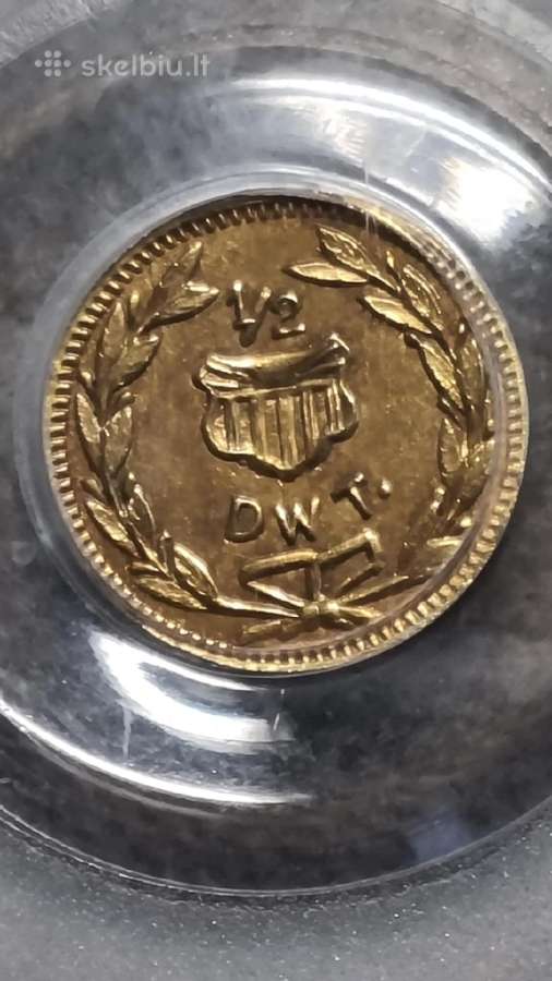1909 Alaska Yukon Pacific Expo 1/2 Dwt Gold Piece - nuotraukos Nr. 5