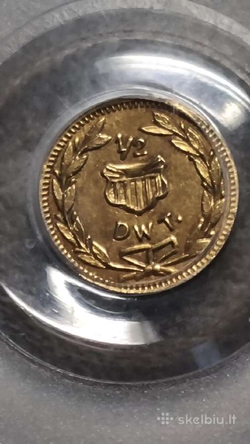 1909 Alaska Yukon Pacific Expo 1/2 Dwt Gold Piece - nuotraukos Nr. 6