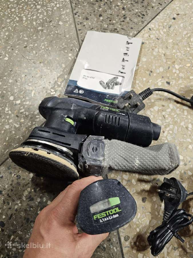 Festool Etsc 125 batareikinis ir su laidu - nuotraukos Nr. 2