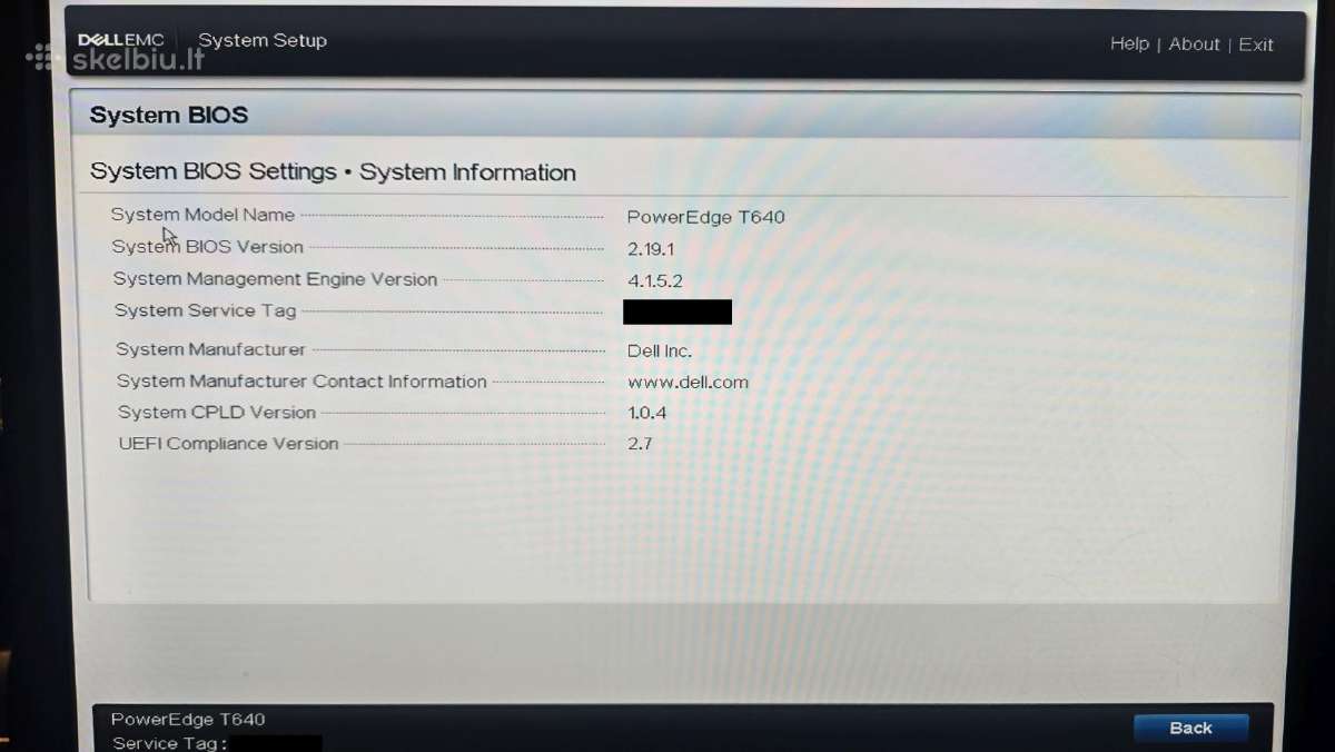 Dell Poweredge T640 2x Gold 6138 2x 20c 16x Sff - nuotraukos Nr. 34