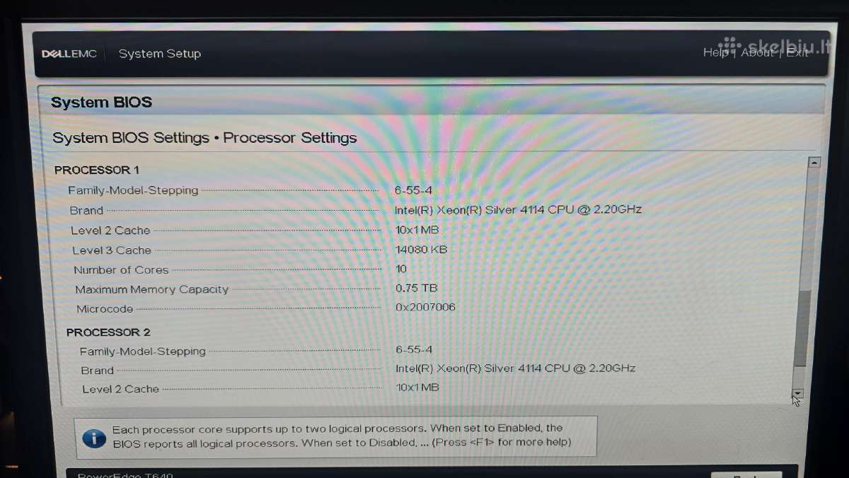 Dell Poweredge T640 2x Gold 6138 2x 20c 16x Sff - nuotraukos Nr. 35