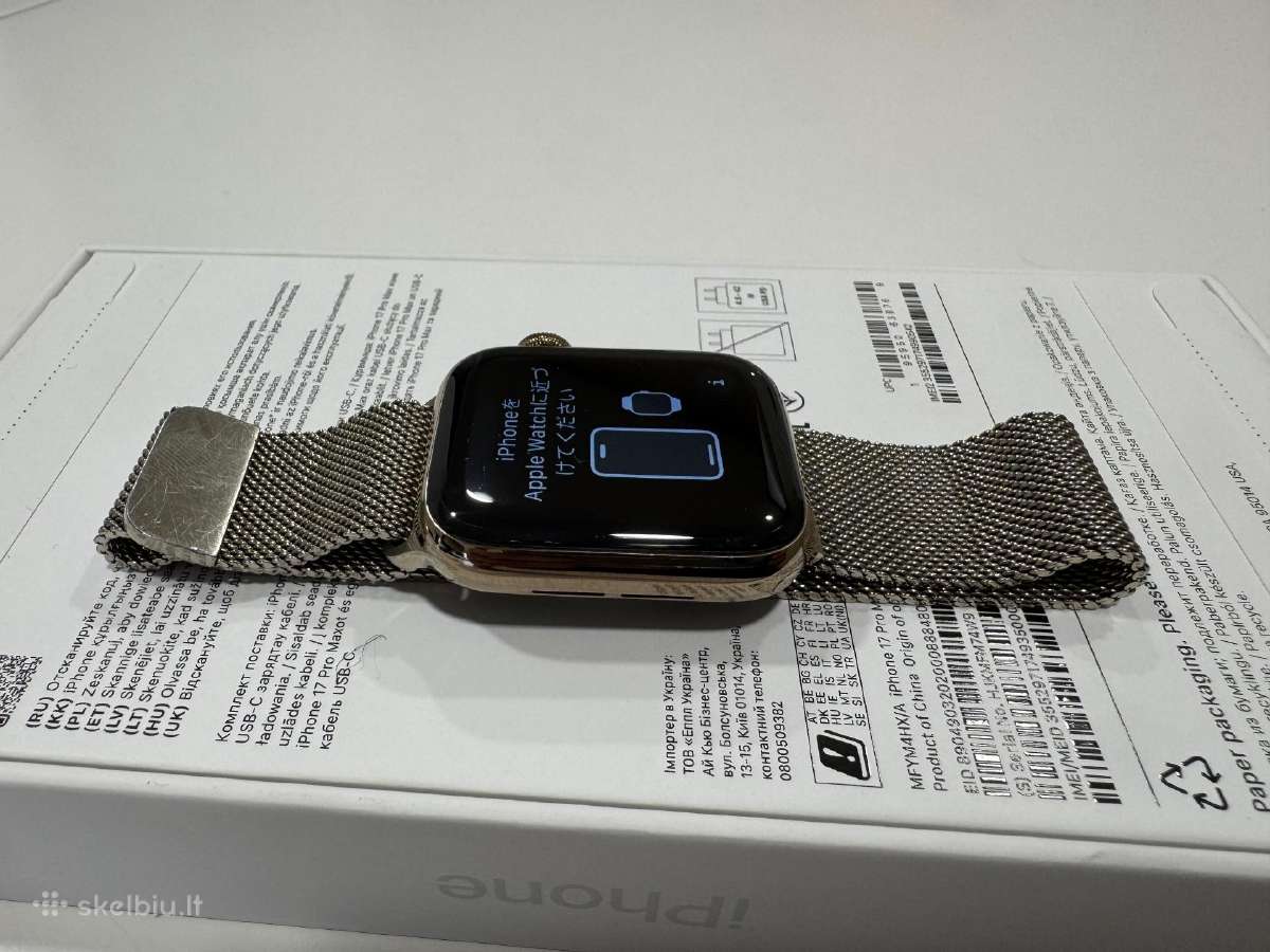 Naudotas Apple Watch plieninis 4 40mm - nuotraukos Nr. 2