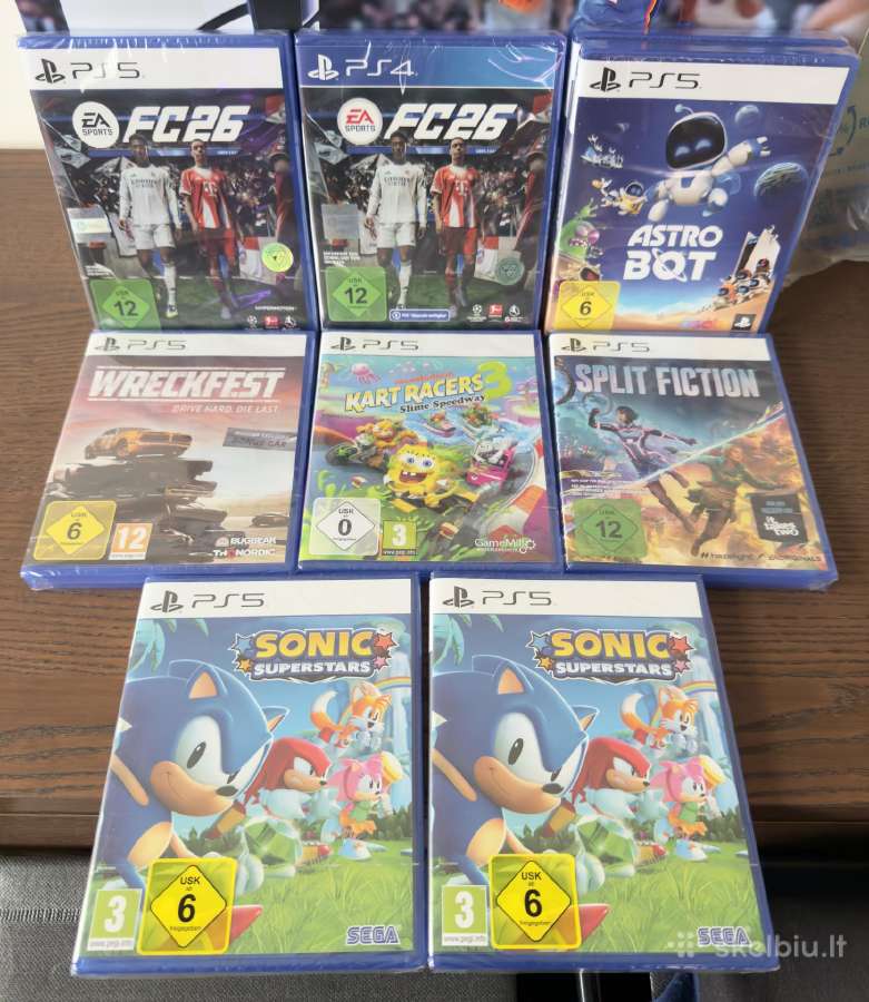 Visiškai nauji neišpakuoti Ps5 Ps4 žaidimai - Skelbiu.lt