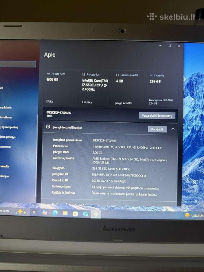 Parduodu nauduota kompiuteri lenovo