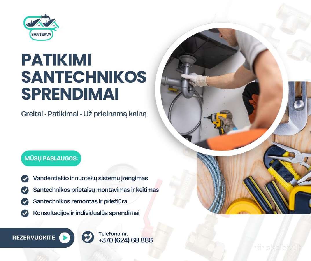 Santechniko paslaugos Klaipėdoje ir aplink