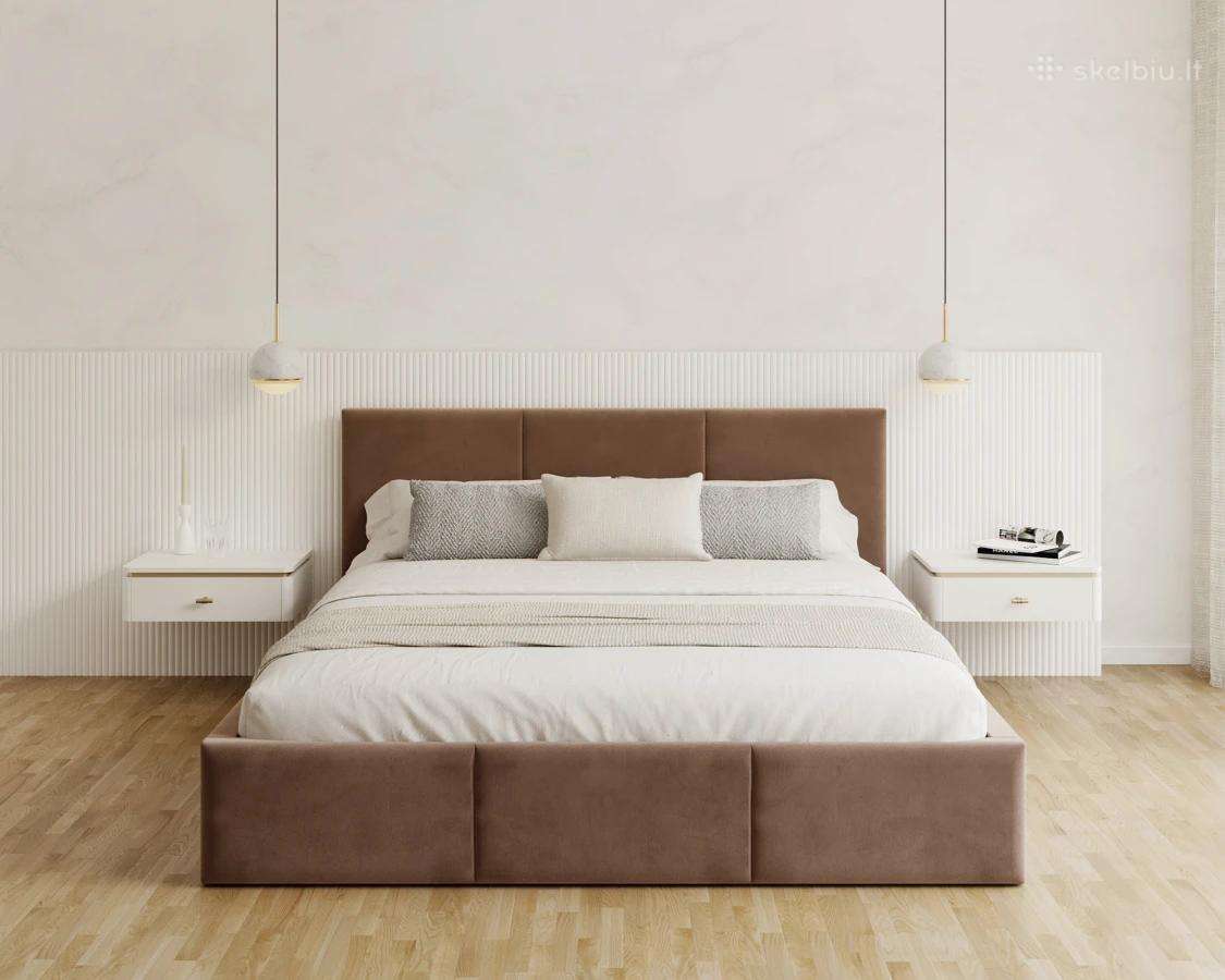 Miegamojo lova Fresia 160x200, su patalų dėže - nuotraukos Nr. 12