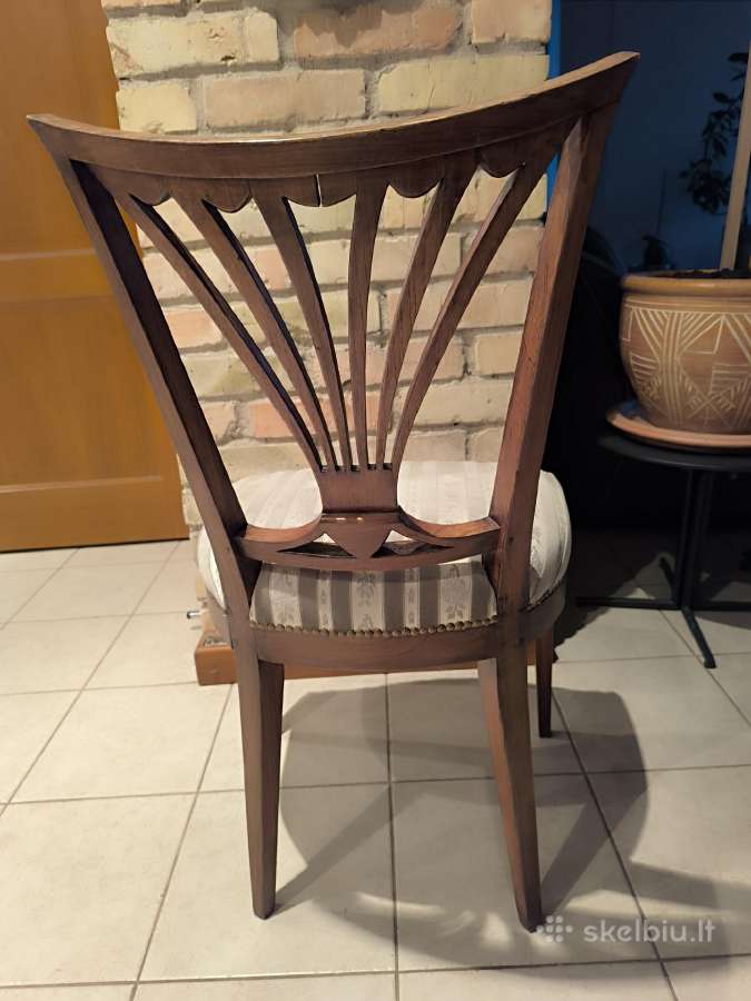 Antikvarinė kėdė iš riešuto - nuotraukos Nr. 4