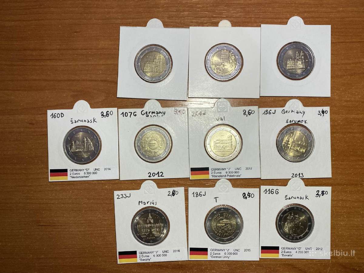 Unc 2 euro monetos