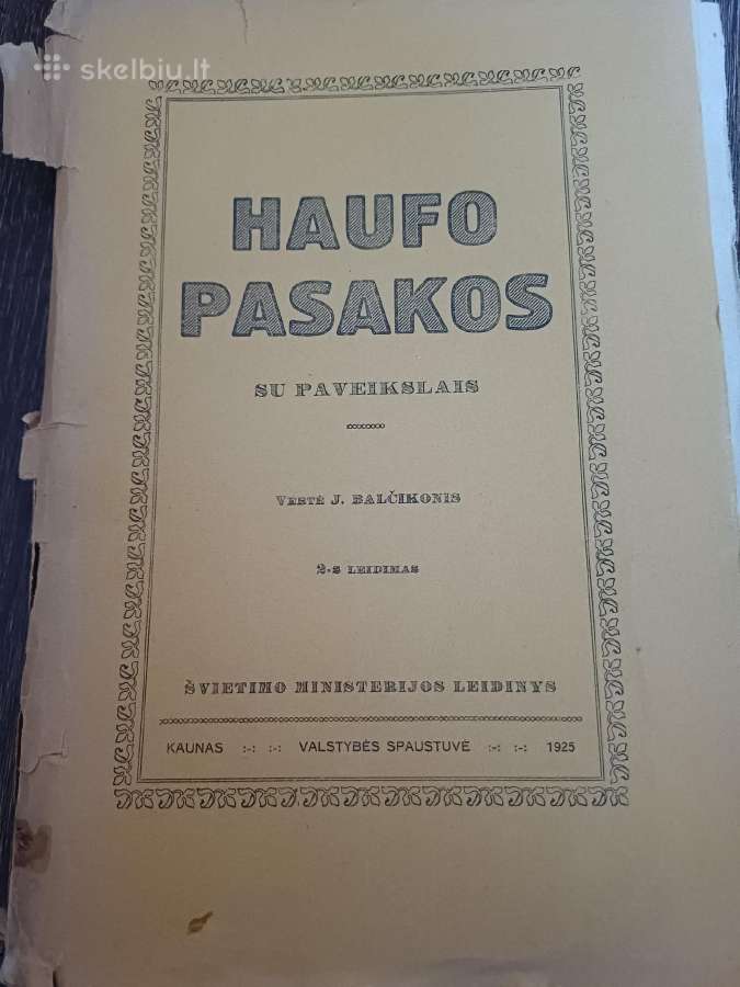 Parduodu knyga,haufo pasakos,1925m - nuotraukos Nr. 14