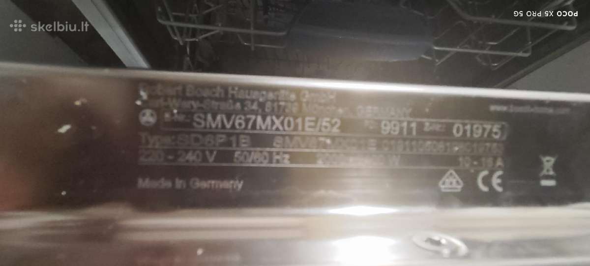 Aegfsb6490z Siemens bosch60cm imontuojamos - nuotraukos Nr. 7
