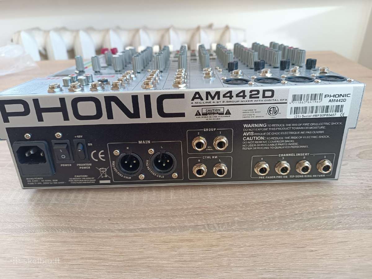 Mikšerinis pultas Phonic Am442d - nuotraukos Nr. 3