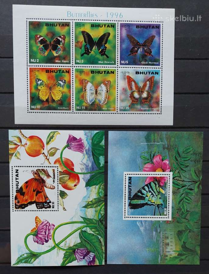 Butanas 1996 drugeliai, švarus Michel Nr.1606-161