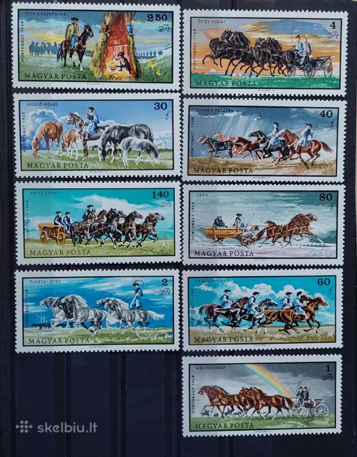 Vengrija 1968 arkliai, švarus Michel 2423a-2431a