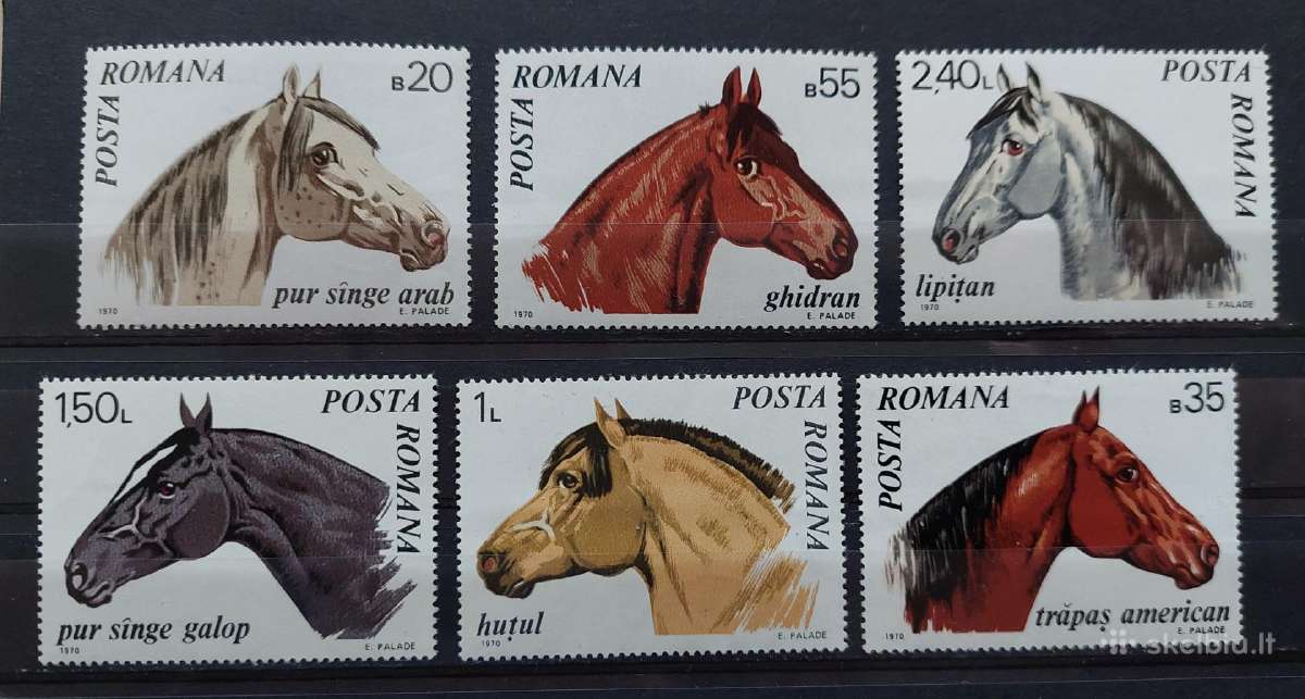 Rumunija 1970 arkliai, švarus Michel 2888-2893