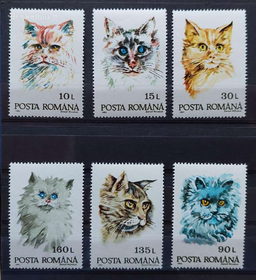 Rumunija 1993 katės, švarus Michel 4885-4890