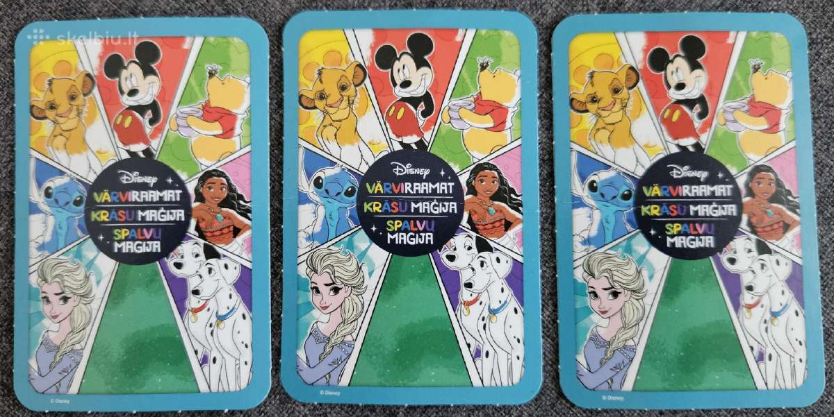 Disney spalvų magija spalvinimo kortelės