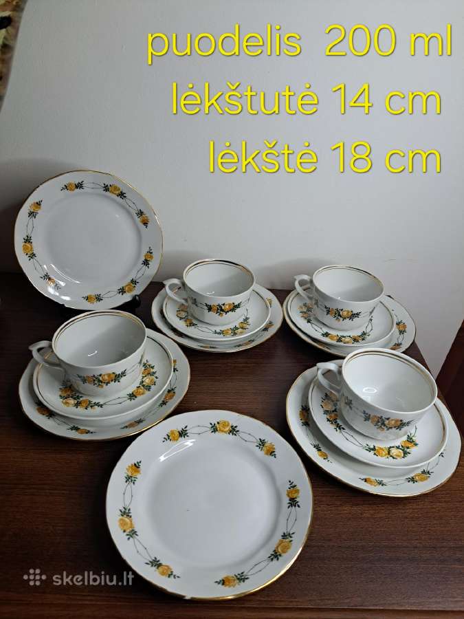 Puodeliai, lėkštutės, lėkštės, Rygos