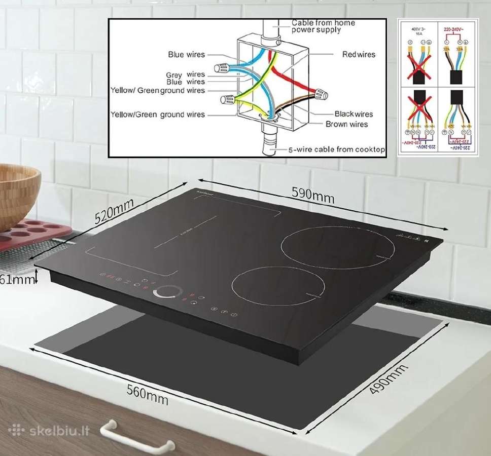 Indukcinė kaitlentė Karinear su Flexi Zone 60cm - nuotraukos Nr. 6
