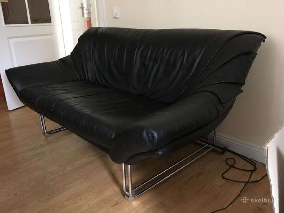 Itališka dvivietė odinė sofa