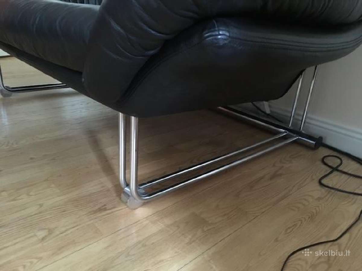Itališka dvivietė odinė sofa - nuotraukos Nr. 2